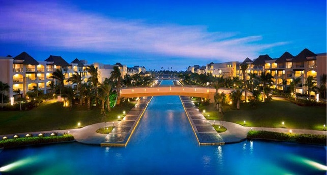 Hard Rock Hotel and Casino Punta Cana at night