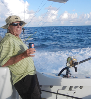 Paul Murray on deep sea fishing boat