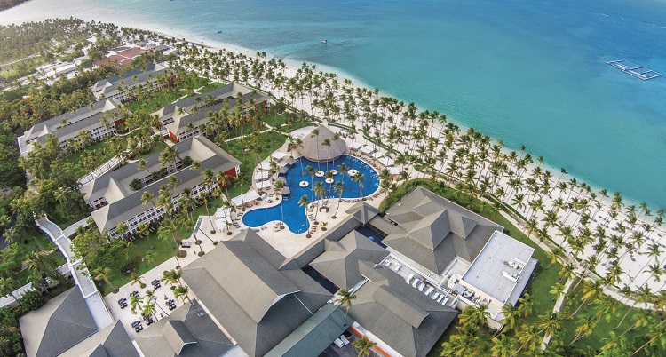 Aerial view of Barcelo Bavaro Beach in the Dominican Republic