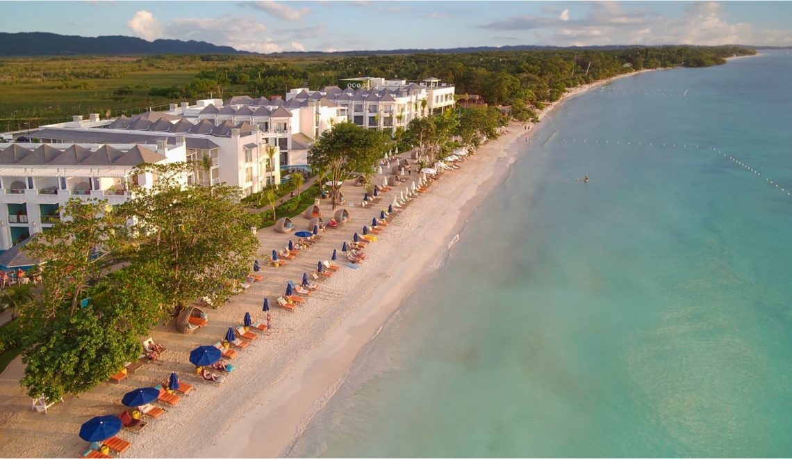 Azul Beach Resort Negril Aerial of Beach