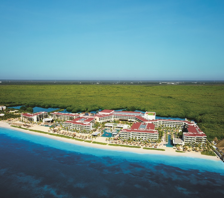 Aerial view of Breathless Riviera Cancun Resort & Spa in Cancun