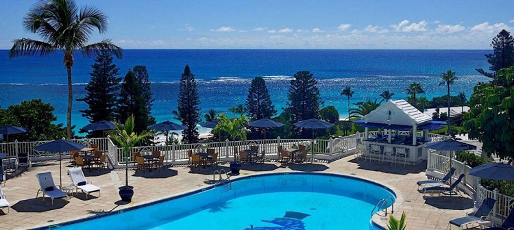 Pool view at Elbow Beach Bermuda