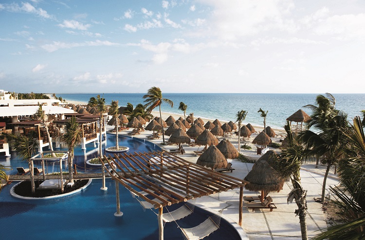 Aerial pool view at Excellence Playa Mujeres