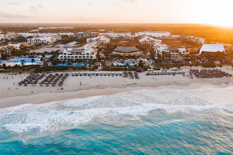 Aerial view of Hard Rock Hotel & Casino Punta Cana in the Dominican Republic