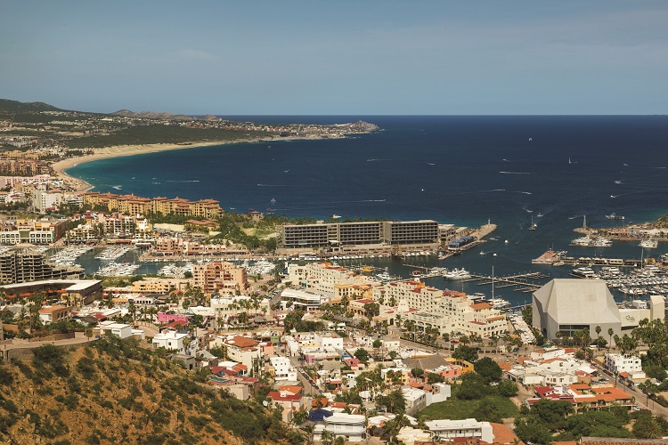 Aerial view of Hyatt Ziva Los Cabos in Mexico