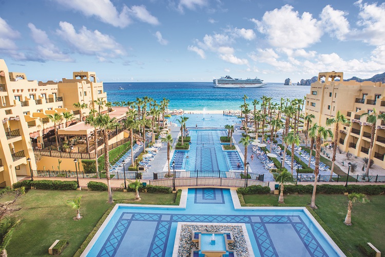 Resort pool view at Riu Santa Fe in Cabo San Lucas